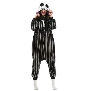 Adult Costume JACK SKELETON Costume Bodysuit Pajamas Adult Cosplay MEDIUM - Picture 1 of 3