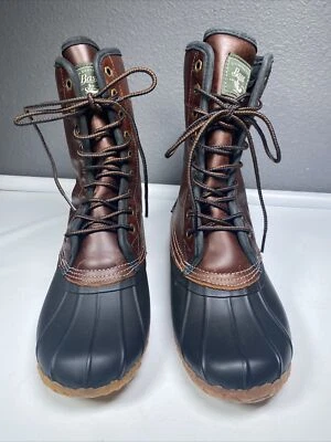 GH Bass Duck Rain Boots Bass Hookbill Size 7 Black~Brown Women’s - Image 1 of 4