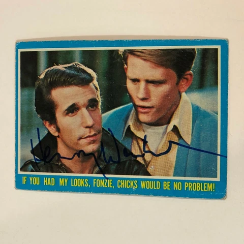 Henry Winkler Autographed Hand Signed Happy Days Trading Card #42 Cover