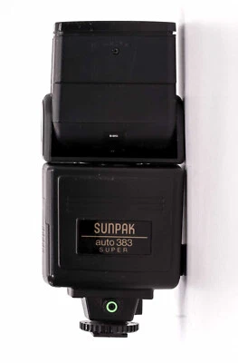Sunpak Auto 383 Super Thyristor Flash Unit Swivel Bounce Head GN 120 Strobe - Image 1 of 4