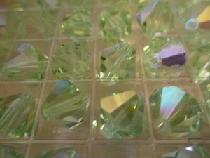 18 Vintage Swarovski Chrysolith AB facettiert 12 mm Perlen Qualität ART 5301 - Bild 1 von 7