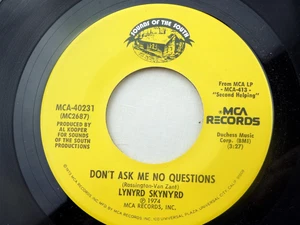 Lynyrd Skynyrd: Don't Ask Me No Questions / Take Your Time[ NEW OLD STOCK MFG SL - Picture 1 of 2
