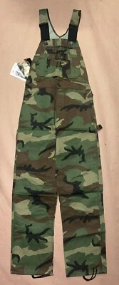 Vintage Liberty Military Camo Bib Overalls, Deadstock NWT, Size 30x30 - Image 1 of 3