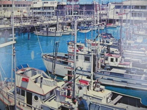 De colección estampado a color 11 X 14 muelle de pescadores de San Francisco cueva de Tarantino - Imagen 1 de 4