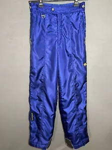 Descente Pantaloni Sci Blu Isolati Gamba Snowboard Cerniera Nylon Outdoor 34x30 Unisex - Foto 1 di 11