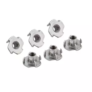 1/4-20x10mm T-Nuts for Sofa Legs, Set of 6 - Picture 1 of 4
