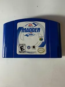 Madden NFL 2001 (Nintendo 64, N64) SOLO CARRELLO blu autentico - TESTATO - Foto 1 di 2