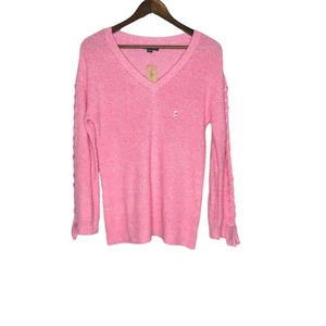 American Eagle Outfitters NWT Pink V-Neck Sweater Size Medium - Picture 1 of 11