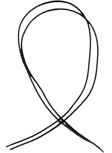 Bolo Tie Strings - Black Corded String - 33" - LOT of 2 - Picture 1 of 4