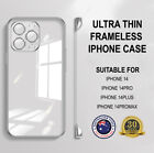 Ultra Thin Frameless Case For Apple Iphone 14 Pro Max Plus Crystal Clear Cover