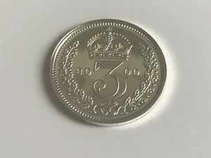 2000 Maundy Three 3 Pence 3D Elizabeth II Silver Proof 925) 1.41g 16mm KM# 901 - Picture 1 of 3