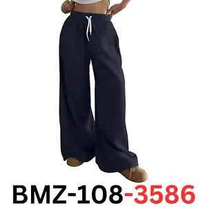 HeSaYep Fleece Lined Sweatpants Women Wide Leg Baggy Straight Leg Sweat Pants, S - Picture 1 of 7