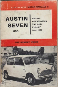 Austin Seven Mini 850 Saloon Countryman Van & Pickup from 1959 Olyslager Manual - Picture 1 of 1
