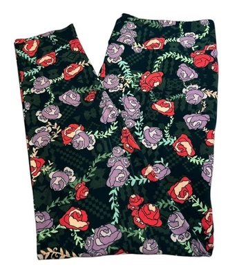 Leggings LuLaRoe TC2 Alto Curvilíneo 2 Floral ROSA AZTECA Moderno Vid Elástico Foto 1 de 4