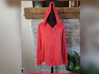 Coolibar UPF 50+ UV Protección Solar Cremallera Completa Chaqueta con Capucha Roja Mujer Grande Foto 1 de 4