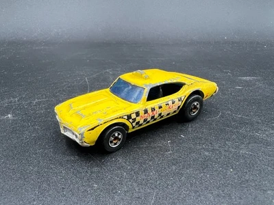 Hot Wheels Maxi Taxi Paredes Negras Amarillas 1977 Colores Voladores Hong Kong ¡Astillado! Foto 1 de 4