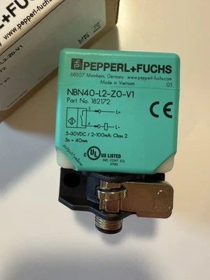 NEW PEPPERL FUCHS INDUCTIVE ProXimity SENSOR PART# 182172 Type: NBN40-L2-Z0-V1 - Image 1 of 4