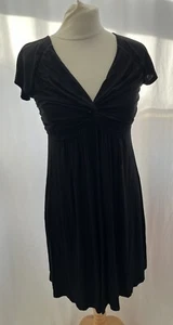 Next Black Maternity Dress Size 10 Short Sleeve Viscose Womens - Picture 1 of 12