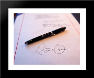 President Obama's signature on the American Recovery and Reinvestment Act - Picture 1 of 1