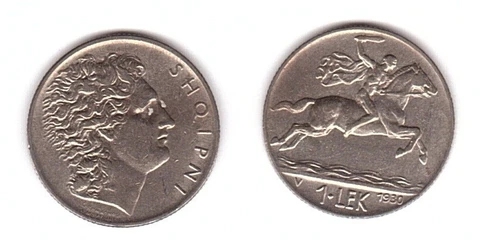 Albania - 1 Lek 1930 XF Alexander the Great Lemberg-Zp Cover