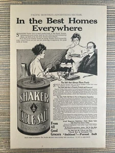Shaker Table Salt Diamond Crystal St Clair Michigan 1909 Vintage Print Ad - Picture 1 of 1