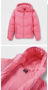 Girls' Short Puffer Jacket - All in Motion Hot Pink XL 14/16 - Picture 1 of 5