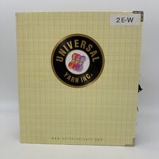 Vtg 19 Pg. Universal Yarn Inc. 12" Sample Binder Book w/ Shade Color Cards