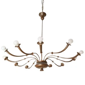 1950s Azucena Mid-Century Modern Brass 12-Light Chandelier by Caccia Dominioni - Foto 1 di 8