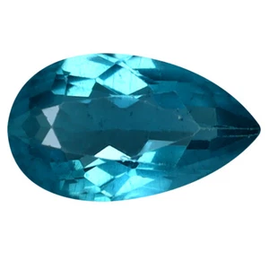 0.84 ct Excellent Pear Cut (9 x 5 mm) Brazil Paraiba Blue Apatite Gemstone - Picture 1 of 1