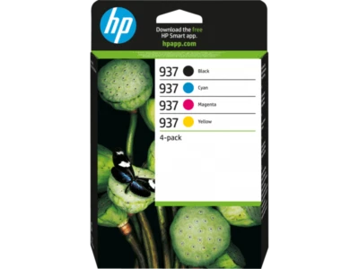 HP 937 / 6C400NE 4er-Pack Original Druckerpatrone Schwarz/Bunt CMYK Instant Ink - Bild 1 von 4