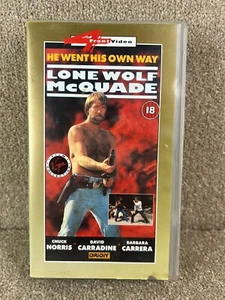 VHS Video Tape -Lone Wolf McQuade - Chuck Norris - Cert 18 - Picture 1 of 4