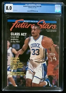 August 1994 Beckett Future Stars Grant Hill CGC 8.0, POP 1 - Picture 1 of 2