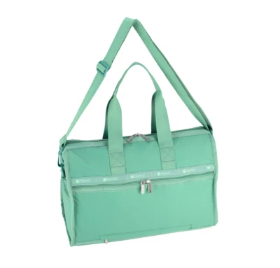 LeSportsac Sage Green Deluxe Medium Weekender Crossbody Soothing Earthy Neutral - Image 1 of 4