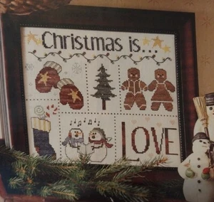 Christmas Is Love Gingerbread OOP Magazine Cross Stitch Pattern - Picture 1 of 1