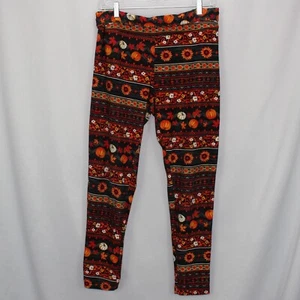 Fall Themed Leggings Terra & Sky Size 0X (14W) Pumpkins Leaves Sunflowers - Picture 1 of 9
