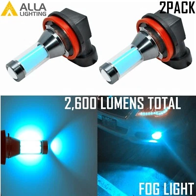 Alla Lighting LED H11 Driving Fog Light Bulb Replacement,Cool Light Ice Blue Tin - Image 1 of 4