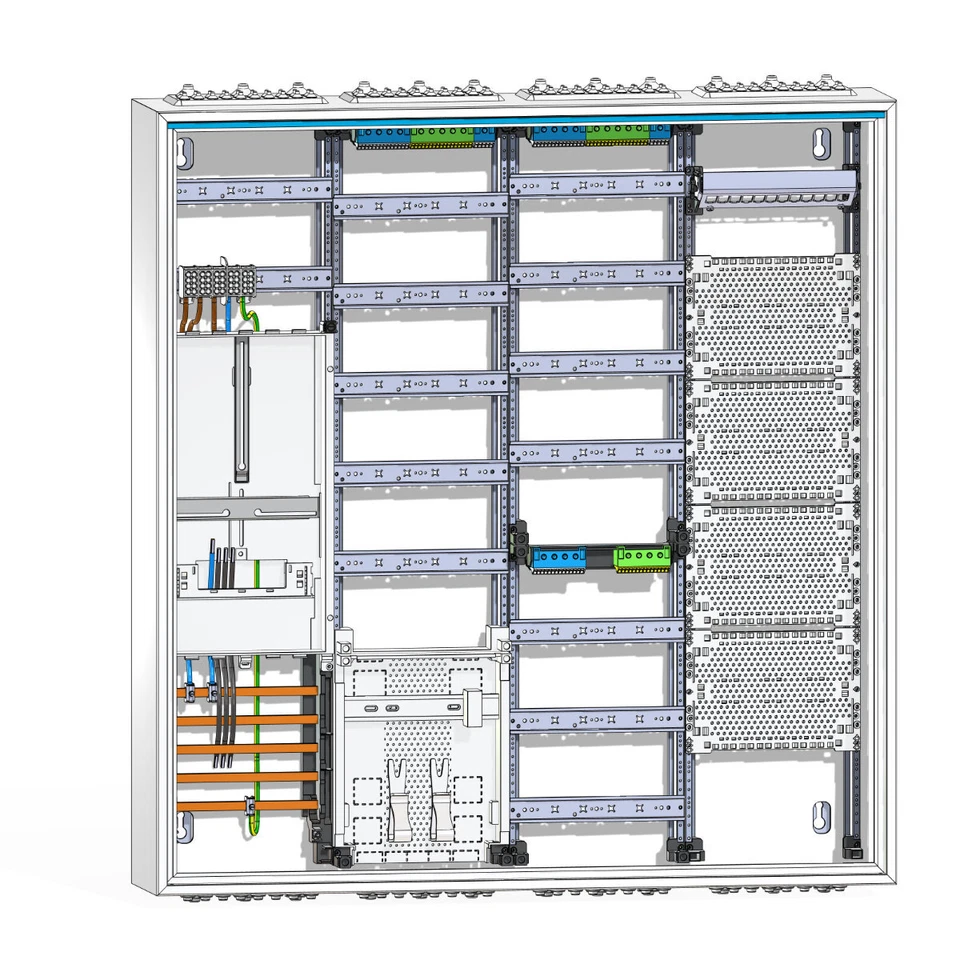 Hager Komplettschrank VF 5-Reihig - 1100x1050x205mm (ZB34NW1APZ2)