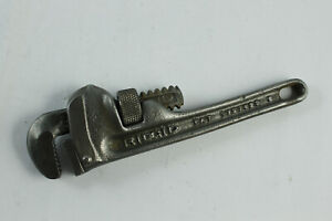 Rare Early 6 in. Ridgid Pipe Wrench, Oil Hardened Jaw, 1929 Patent, Xlnt. Cond.