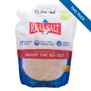 Redmond Real Salt, Ancient Fine Sea Salt, Unrefined Mineral Salt, 26 Ounce, Pack