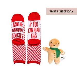 Christmas Cookies Sock & Dog Toy Gift Set / Christmas Gifts / Dog Gifts - Picture 1 of 3