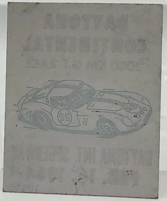 Rare Vintage February 1964 Daytona Continental 2000 KM G.T. Race Decal Sticker - Image 1 of 4