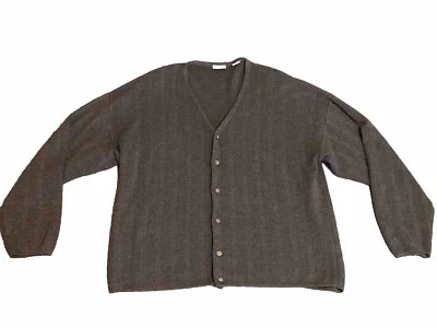 Vintage Men’s Italian Wool Blend Brown Button Cardigan Sweater XL FIELDMASTER - Image 1 of 4