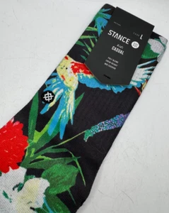 NWT Stance KId's Casual Crew Socks Parrot Bird Tropical Size Large 3-5.5 - Picture 1 of 3