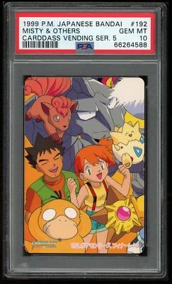Pokemon Japanese Carddass 1999 192 Misty & Others Bandai Card FA PSA 10 66264588 - Image 1 of 2