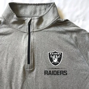 Under Armour Las Vegas Raiders NFL Combine Authentic 1/2 Zip Shirt Mens L Gray - Picture 1 of 8