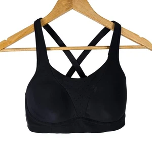 Lululemon Run Times BH schwarz gekreuzter Rücken verstellbar Sport Damen Größe D32 - Bild 1 von 5