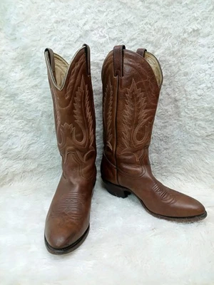 Botas vaqueras vintage Boulet para mujer de tacón marrón talla 7,5 Foto 1 de 4