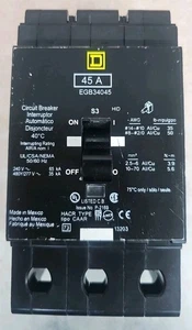 Square D EGB34045 45 Amp 3 Pole 480Y/277V Circuit Breaker NT - Picture 1 of 4