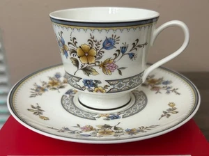 Mikasa Chippendale Bone China Footed Cup and Saucer - Picture 1 of 5
