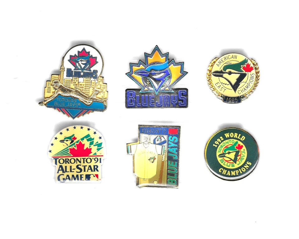 Toronto Blue Jays World Series Champs, Logo, & More MLB Baseball 6 Pin Set - Image 1 of 1